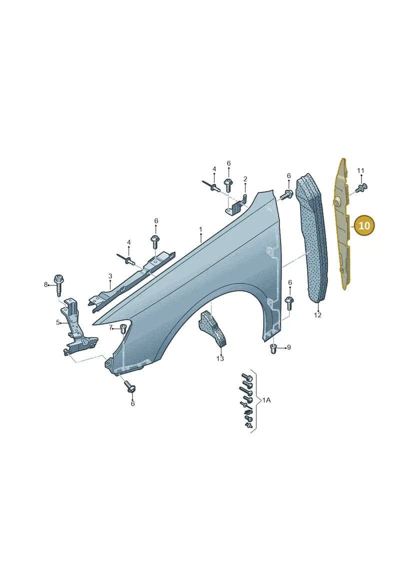 8V7821111A — Audi A3 Cabriolet (2016-2020) diagram 745821100, position 10