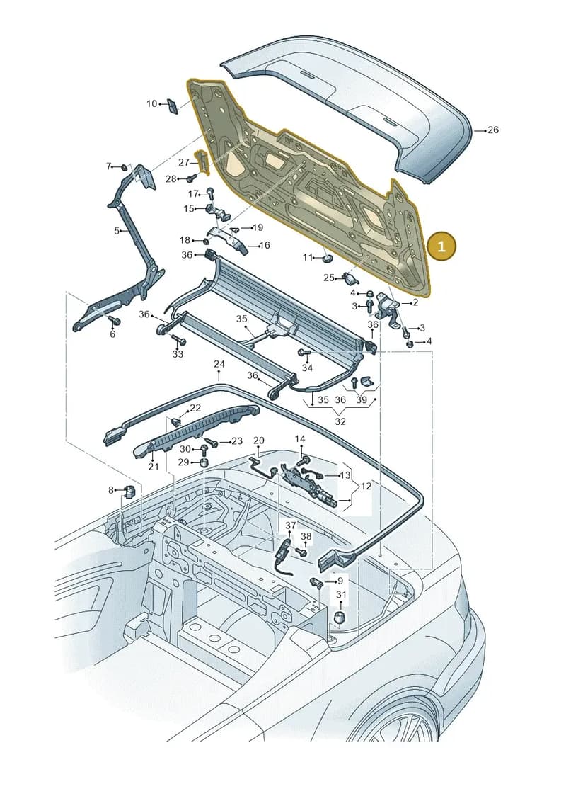8V7825302B — Audi A3 Cabriolet (2016-2020) diagram 778825500, position 1