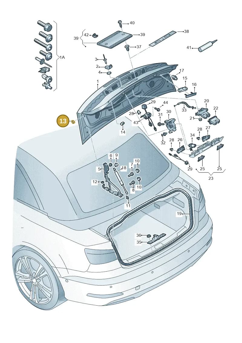 8V7827374 — Audi A3 Cabriolet (2016-2020) diagram 778827000, position 13
