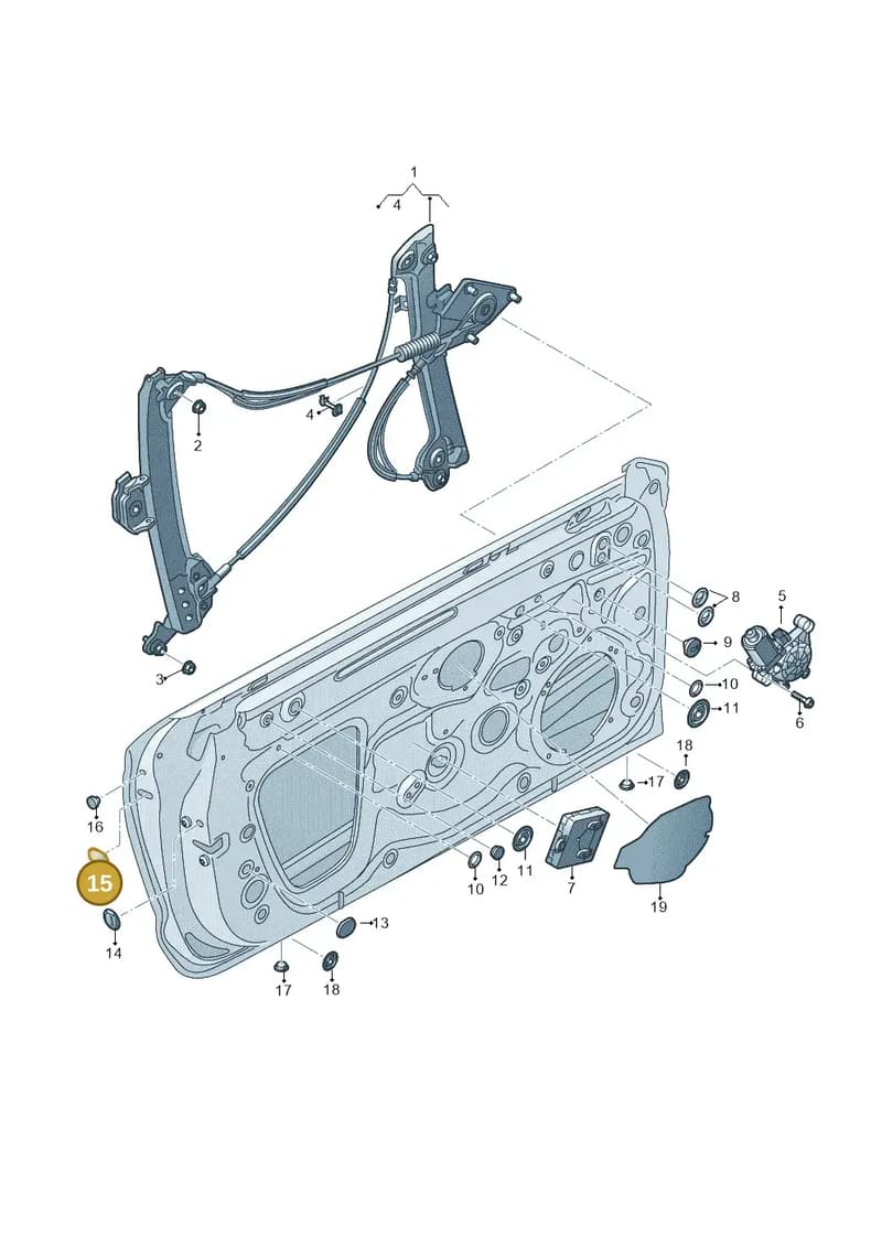 8V7837111 — Audi A3 Cabriolet (2016-2020) diagram 778837600, position 15