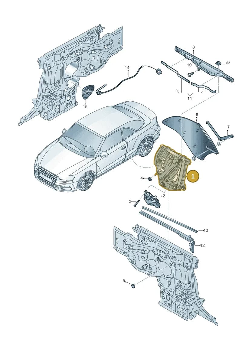 8V7839461 — Audi A3 Cabriolet (2016-2020) diagram 778839600, position 1
