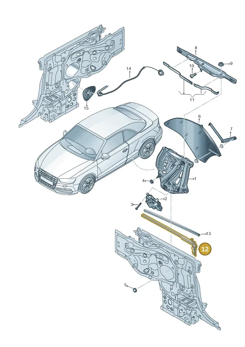 8V7839480B — Audi A3 Cabriolet (2016-2020) diagram 778839600, position 12