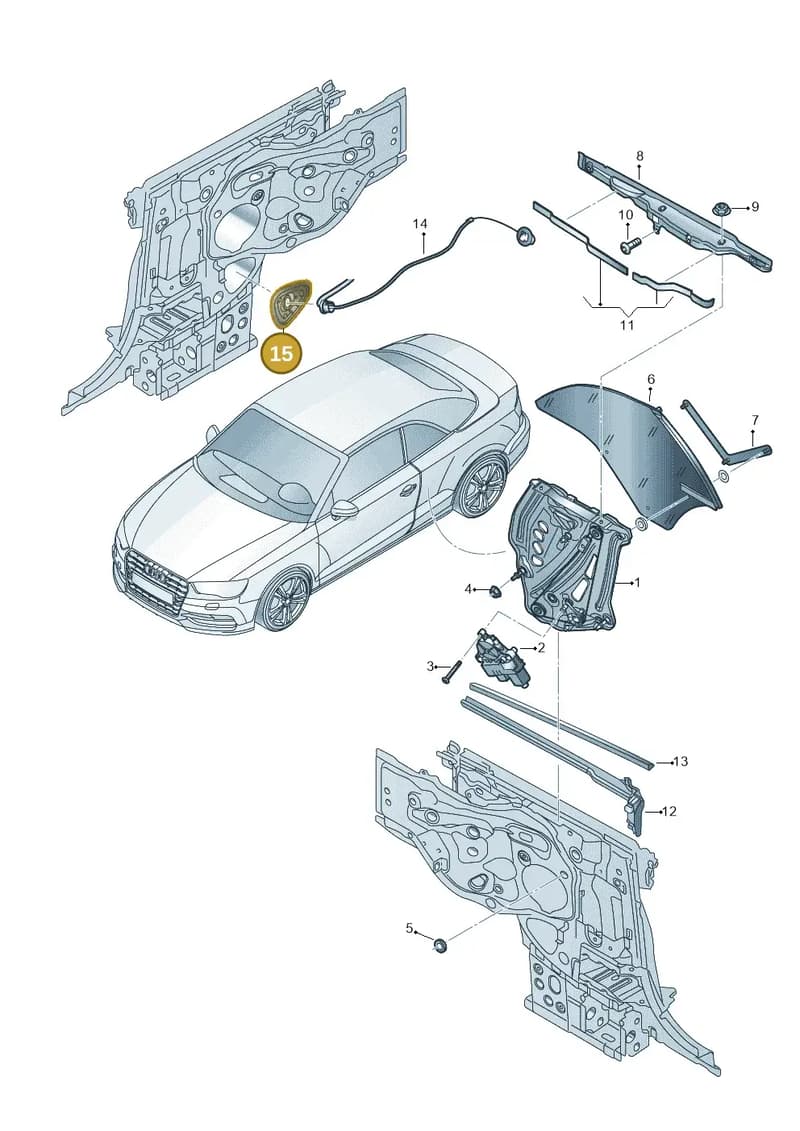 8V7839916 — Audi A3 Cabriolet (2016-2020) diagram 778839600, position 15