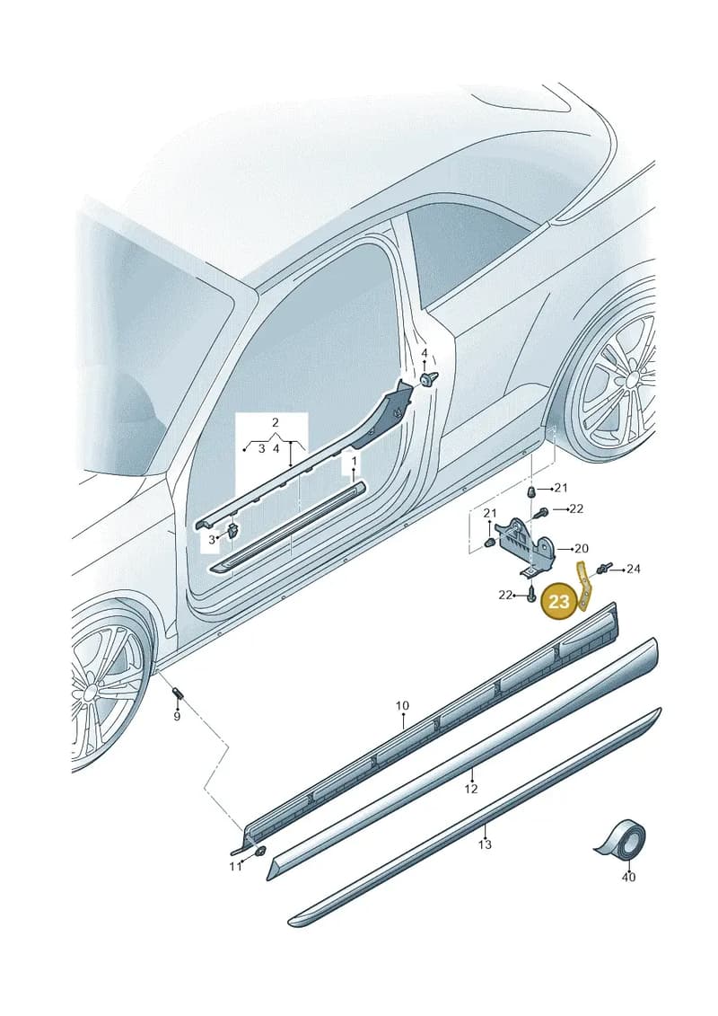8V7853293A — Audi A3 Cab. 1.4 (2013-2016) diagram 778853000, position 23