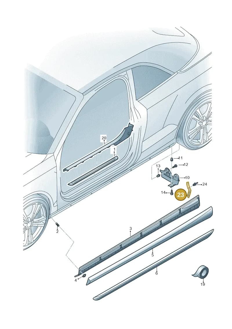 8V7853293A — Audi A3 Cabriolet (2016-2020) diagram 891853000, position 23