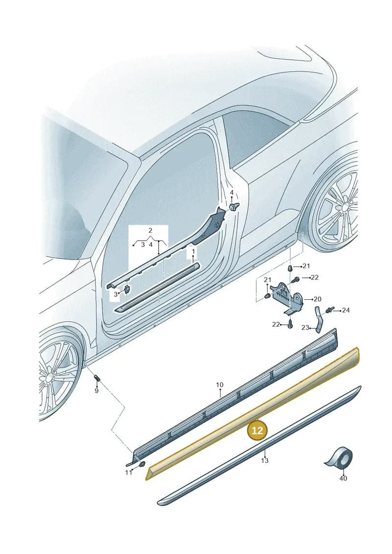 8V7853859GRU — Audi A3 Cab. 1.4 (2013-2016) diagram 778853000, position 12