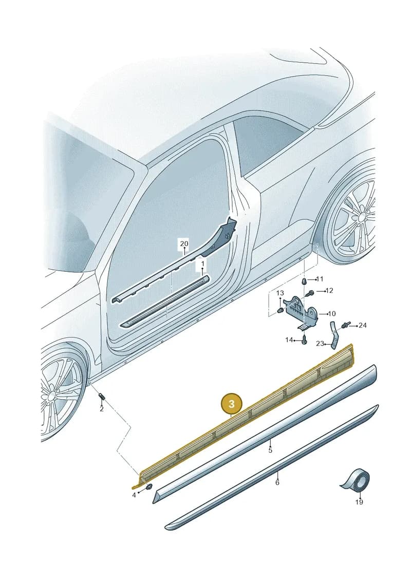 8V7854535 — Audi A3 Cabriolet (2016-2020) diagram 891853000, position 3