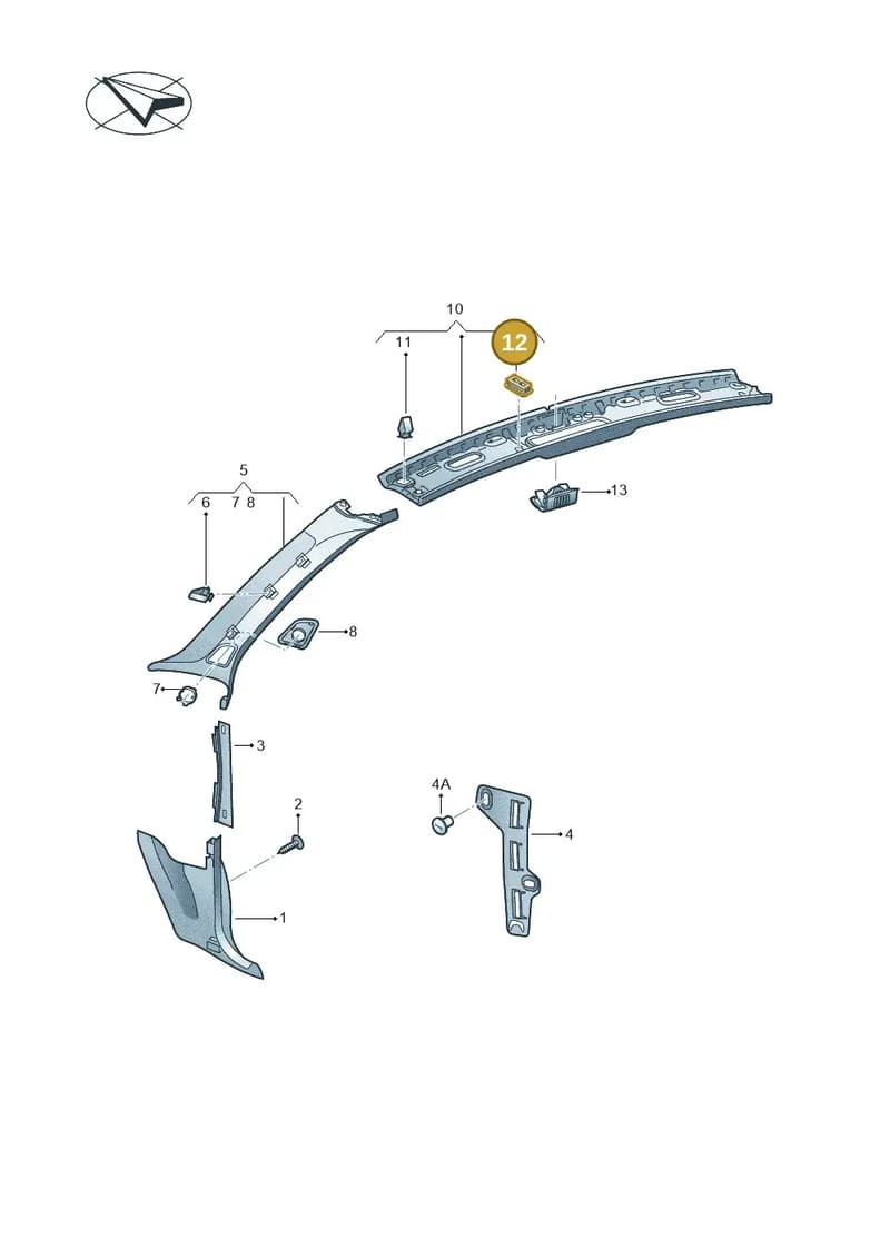 8V7857363 — Audi A3 Cab. 1.4 (2013-2016) diagram 778867650, position 12