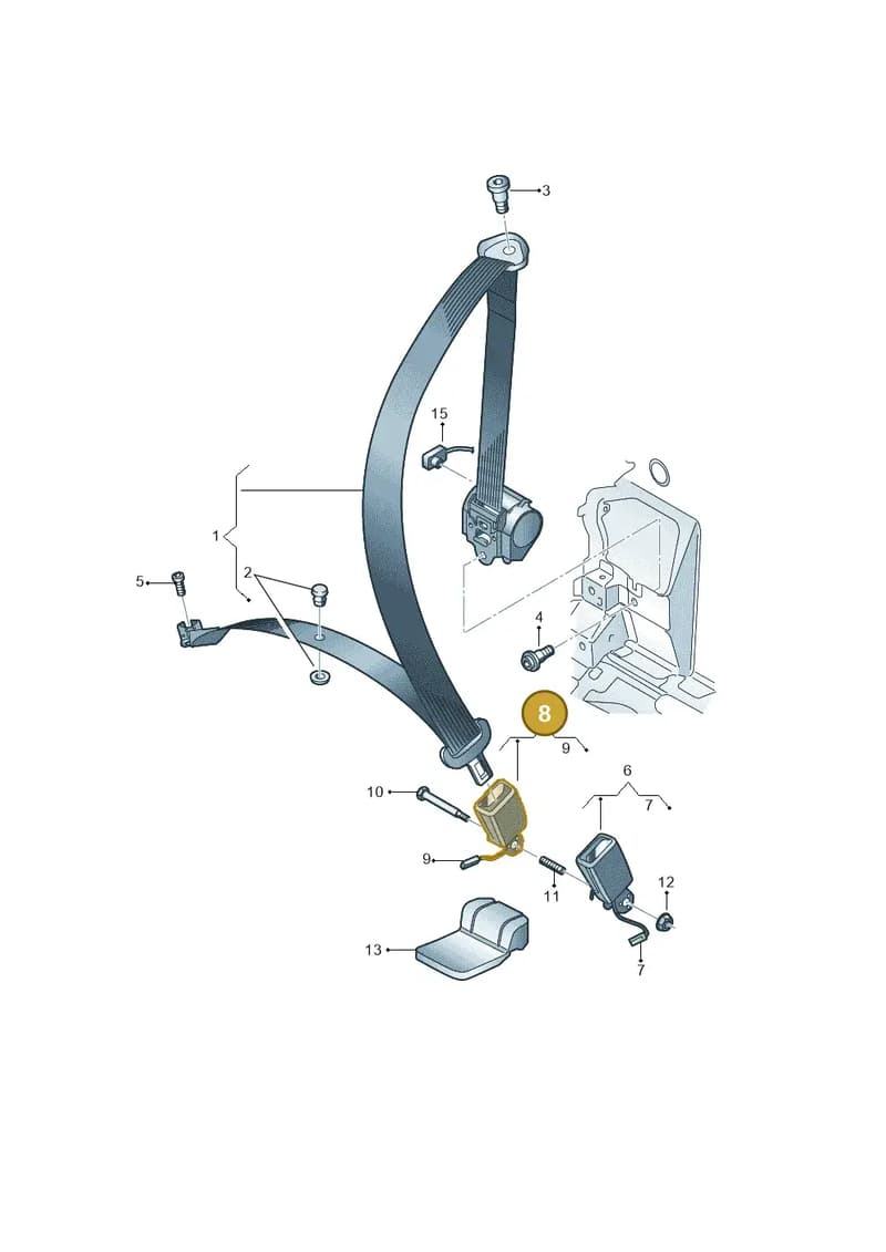 8V7857740QVZ — Audi A3 Cabriolet (2016-2020) diagram 778857700, position 8