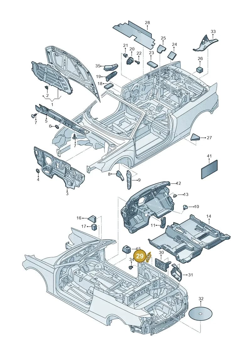 8V7863248 — Audi A3 Cabriolet (2016-2020) diagram 891863200, position 29