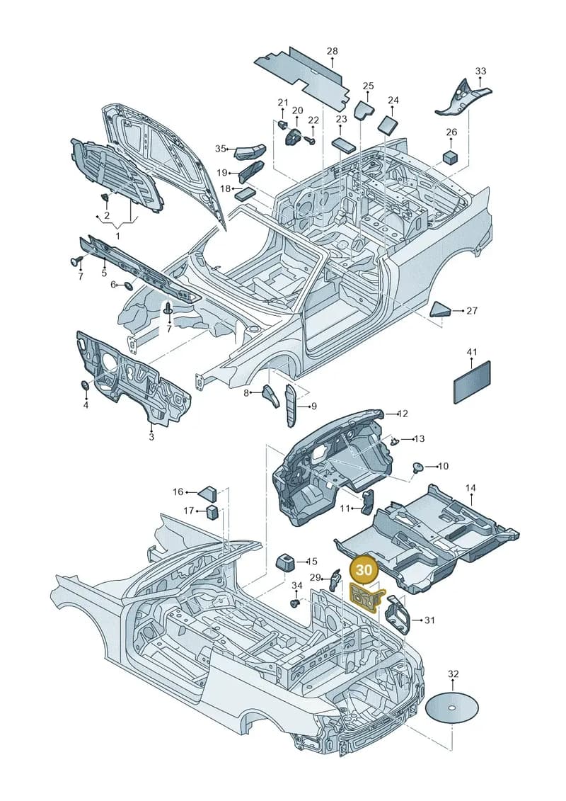 8V7863895C — Audi A3 Cabriolet (2016-2020) diagram 891863200, position 30