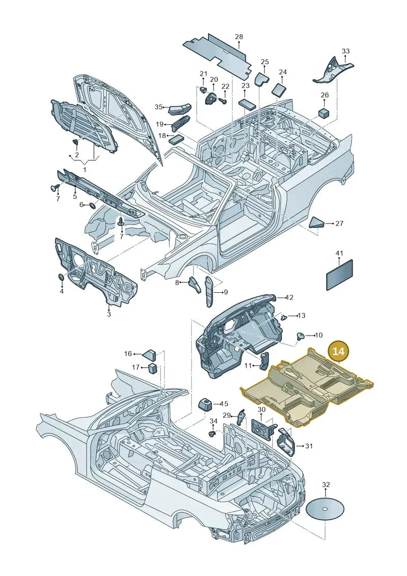 8V7863919A — Audi A3 Cabriolet (2016-2020) diagram 891863200, position 14