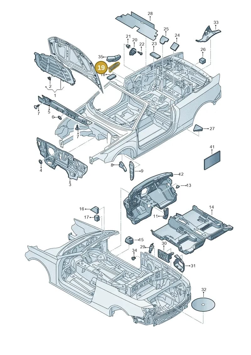 8V7864557A — Audi A3 Cab. 1.4 (2013-2016) diagram 778863200, position 19