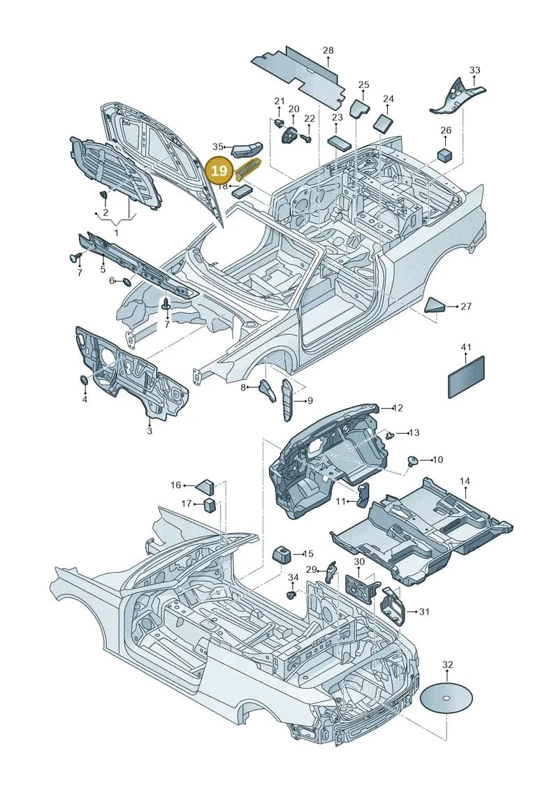 8V7864557A — Audi A3 Cabriolet (2016-2020) diagram 891863200, position 19