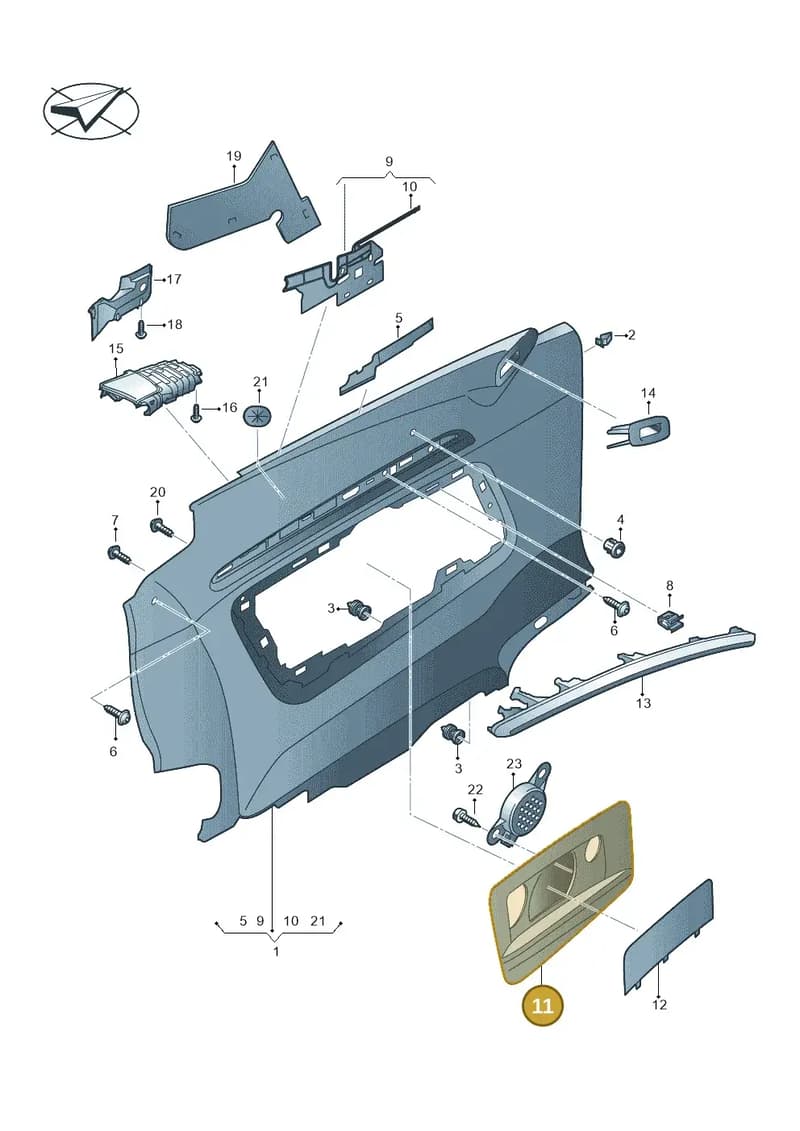 8V7867081A24A — Audi A3 Cabriolet (2016-2020) diagram 778867500, position 11