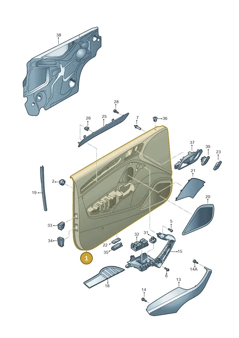8V7867103CLQF — Audi A3 Cab. 1.4 (2013-2016) diagram 778867000, position 1