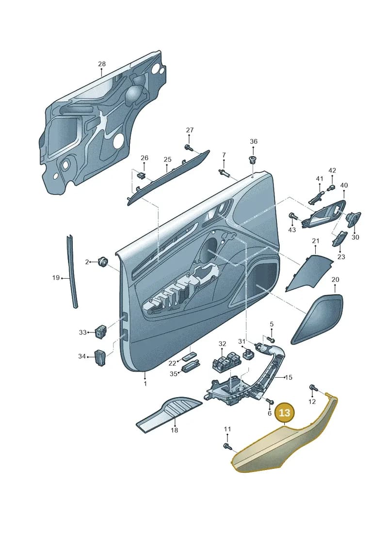 8V7867174EHJZ — Audi A3 Cabriolet (2016-2020) diagram 891867000, position 13