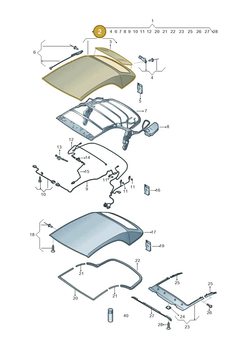 8V7871035D2Y5 — Audi A3 Cabriolet (2016-2020) diagram 778871000, position 2