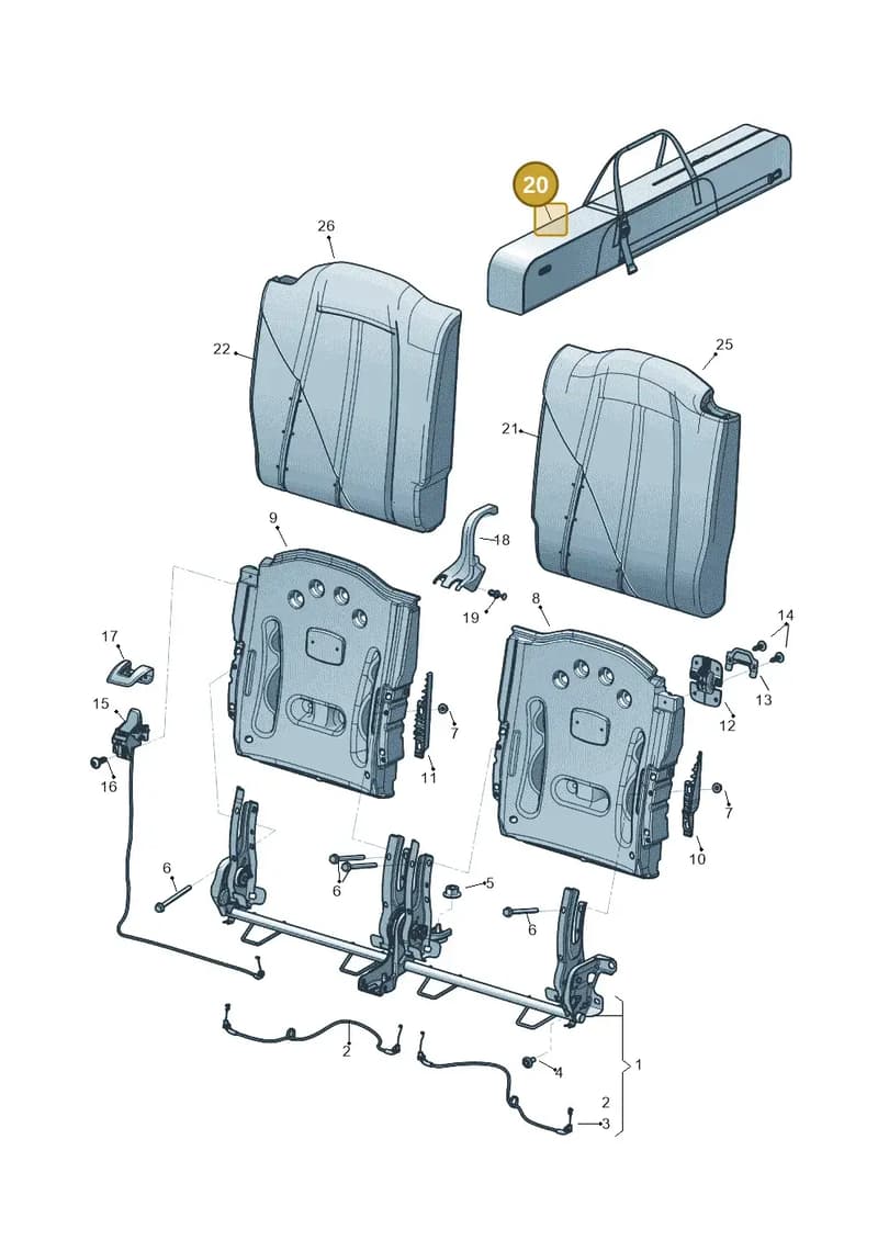 8V7885215A — Audi TT RS (2016-2023) diagram 850885700, position 20