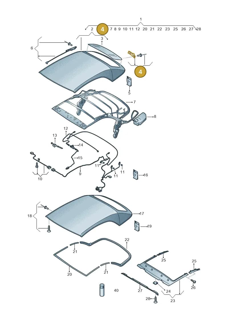 8V7898946A — Audi A3 Cabriolet (2016-2020) diagram 778871000, position 4