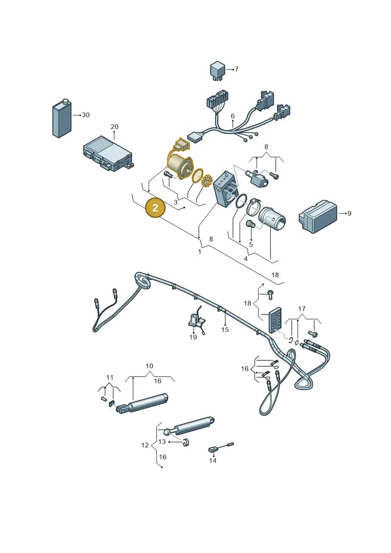 8V7898997 — Audi A3 Cabriolet (2016-2020) diagram 778871200, position 2