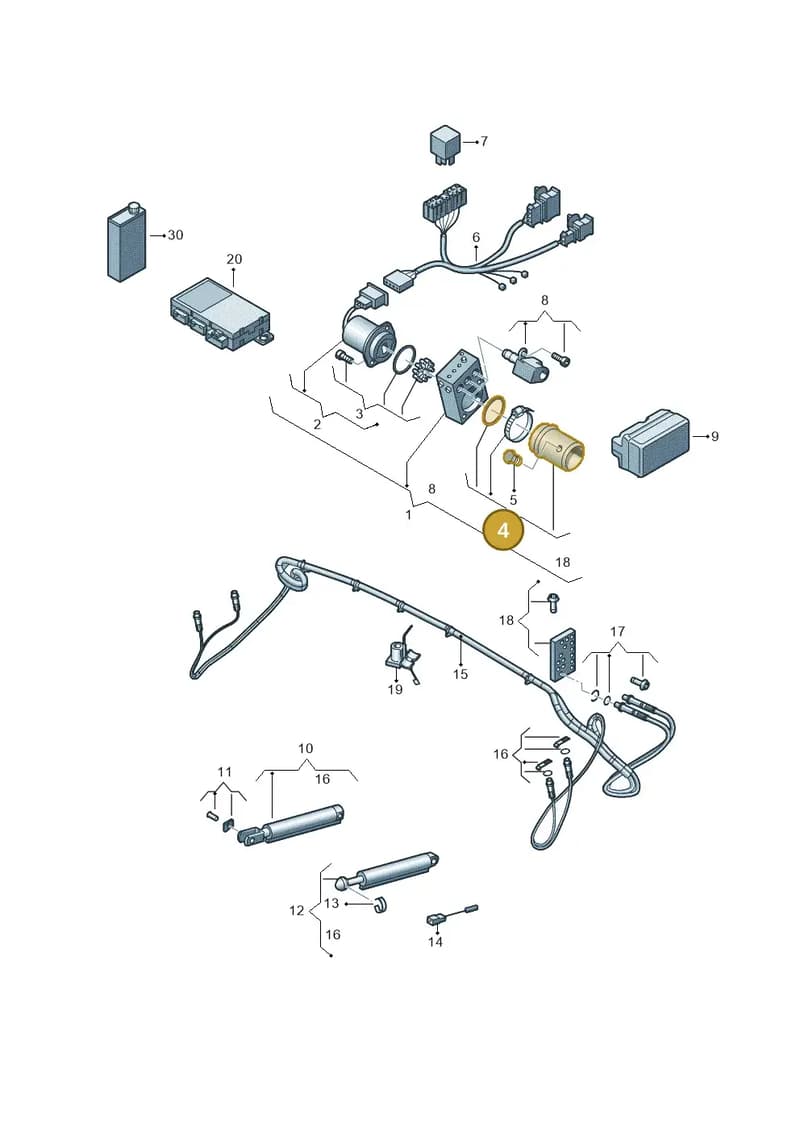 8V7898998 — Audi A3 Cabriolet (2016-2020) diagram 778871200, position 4