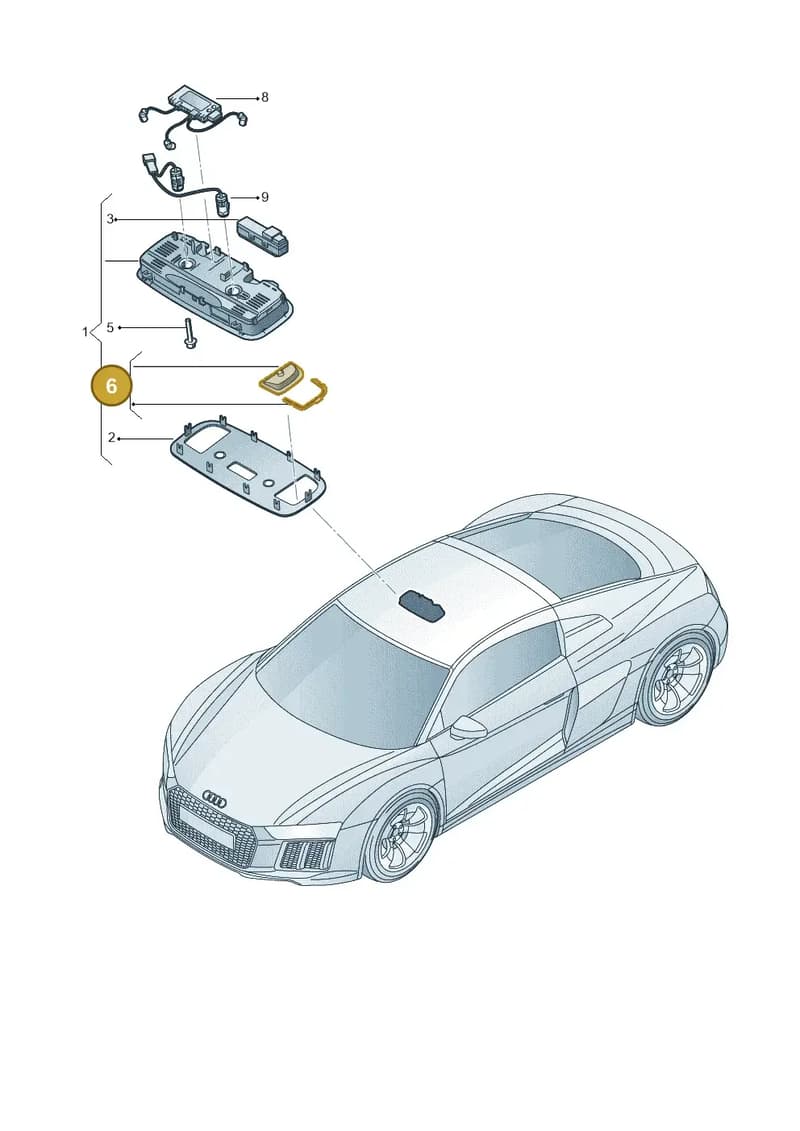 8V7947125A — Audi R8 Spyder (2015-2024) diagram 872947000, position 6