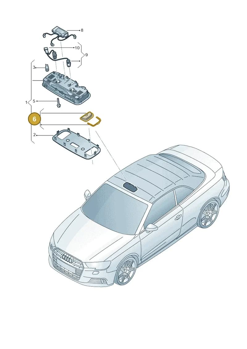 8V7947125A — Audi A3 Cabriolet (2016-2020) diagram 891947000, position 6