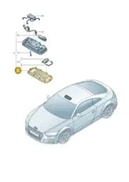 8V7947133BQU1 Audi Trim with Diffusor Lens (Parchment Beige QU1)