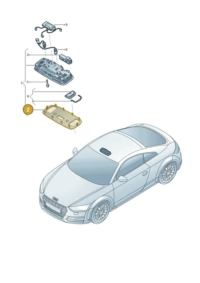 8V7947133CET1 — Audi TTRS Coupe (2016-2023) diagram 850947000, position 2