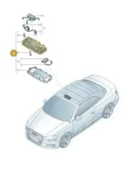 8V7947135AA6PS Audi Interior and Reading Light (Soul Black 6PS)