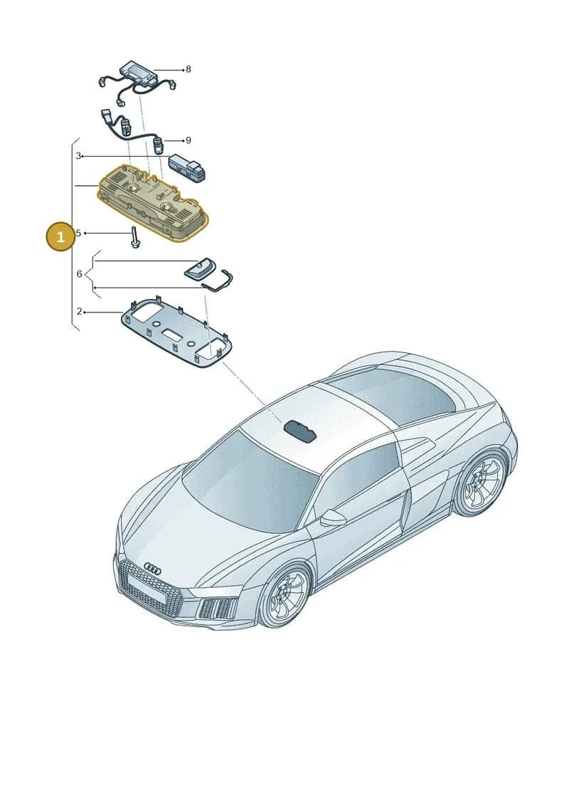 8V7947135SQU1 — Audi R8 Spyder (2015-2024) diagram 872947000, position 1