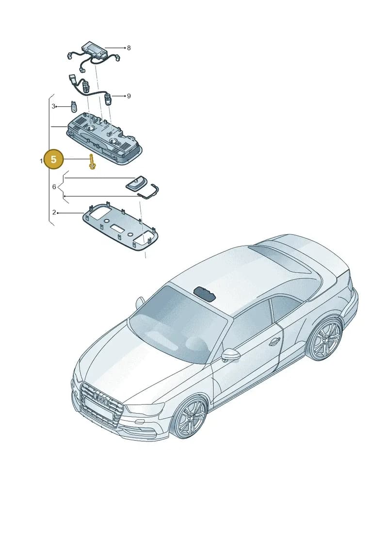 8V7947191 — Audi A3 Cab. 1.4 (2013-2016) diagram 778947000, position 5