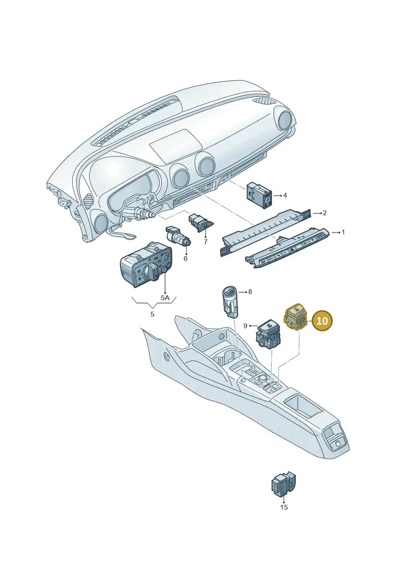 8V7959727K — Audi A3 Cabriolet (2016-2020) diagram 745941500, position 10