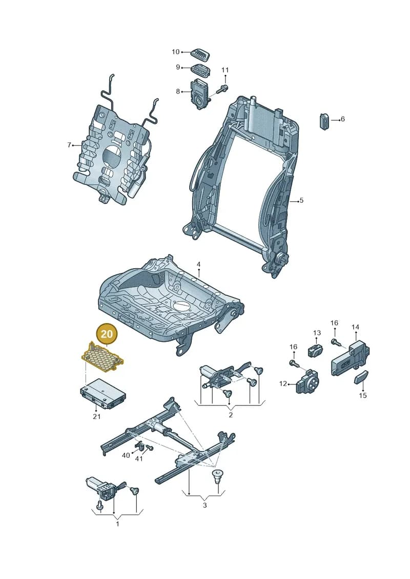 8V7959729 — Audi A3 Cabriolet (2016-2020) diagram 891959200, position 20