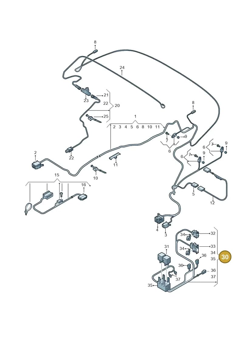 8V7972814 — Audi A3 Cabriolet (2016-2020) diagram 778972800, position 30