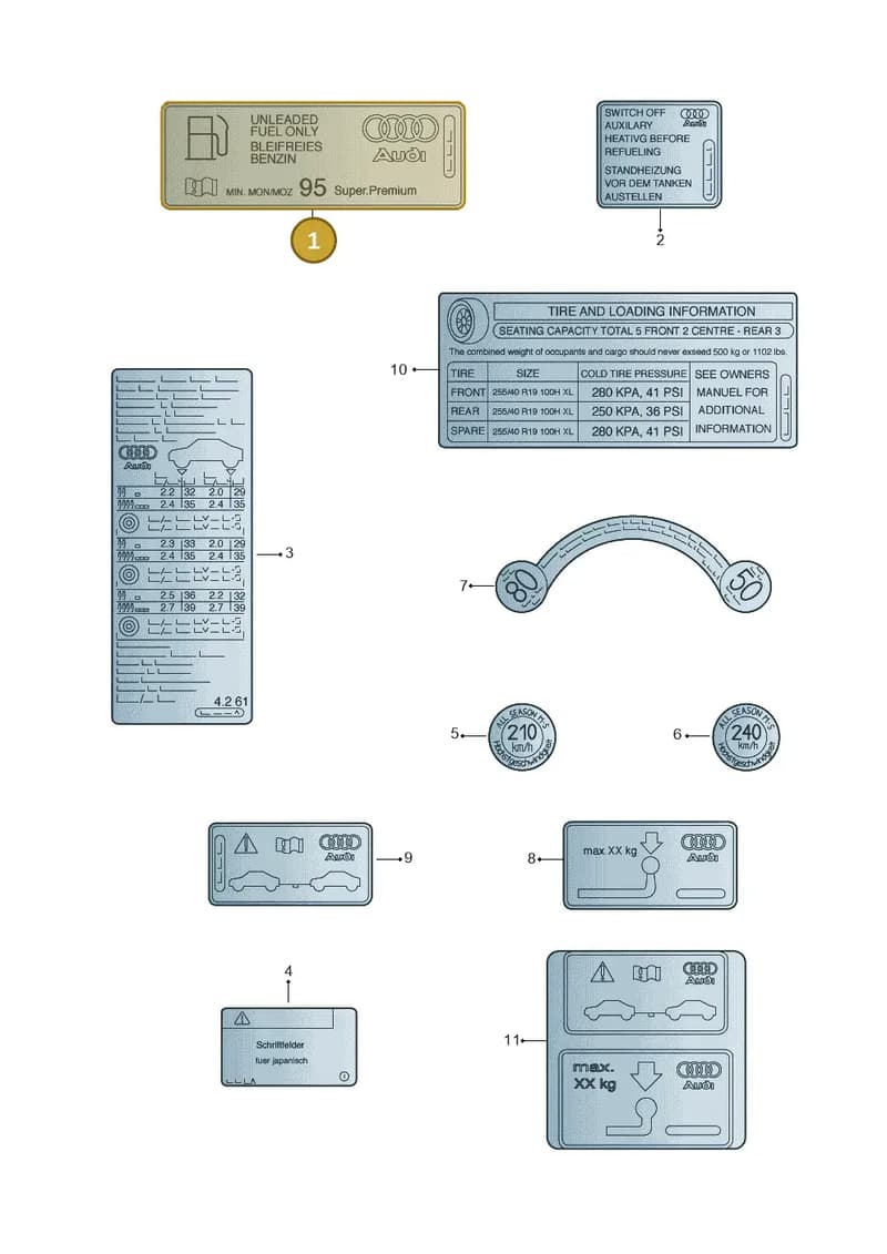 8W0010508L — Audi A6 Avant (2012-2018) diagram 620010200, position 1