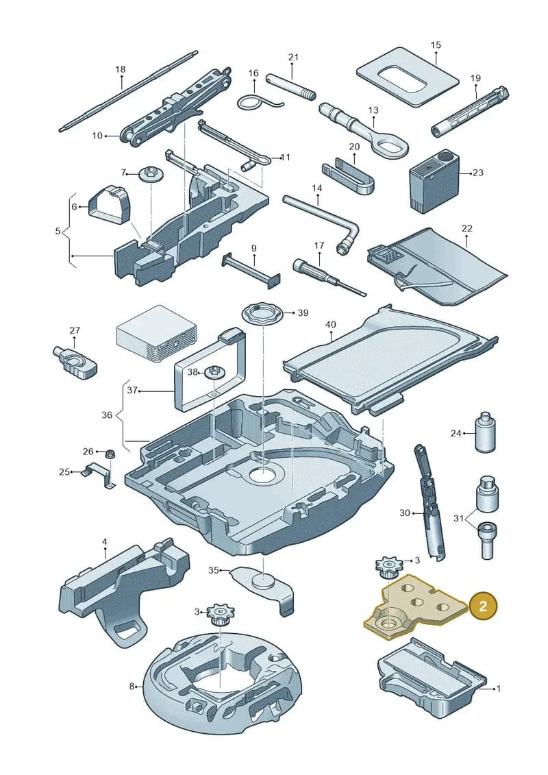 8W0012116B — Audi A5 Cabriolet (2016-2025) diagram 848011100, position 2