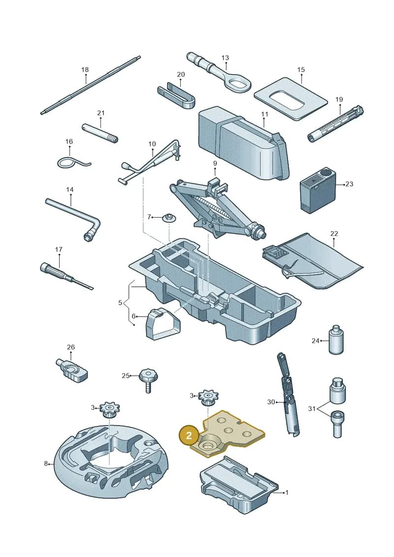 8W0012116B — Audi A5 Sportback (2016-2025) diagram 849011100, position 2