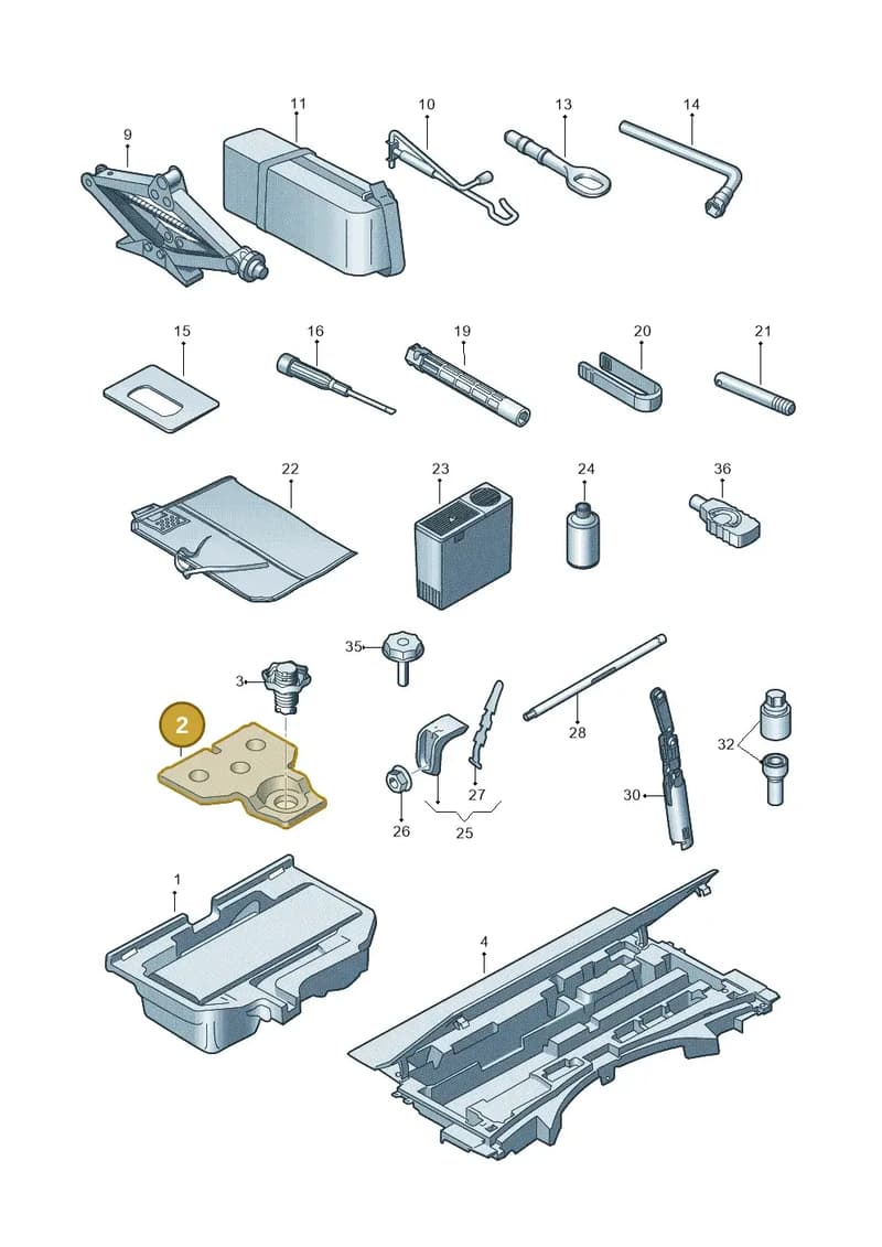8W0012116B — Audi A4 (2015-2025) diagram 849011150, position 2