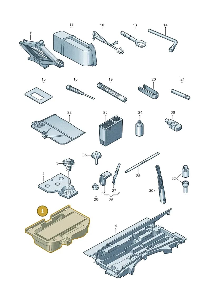 8W0012169K — Audi A4 (2015-2025) diagram 849011150, position 1