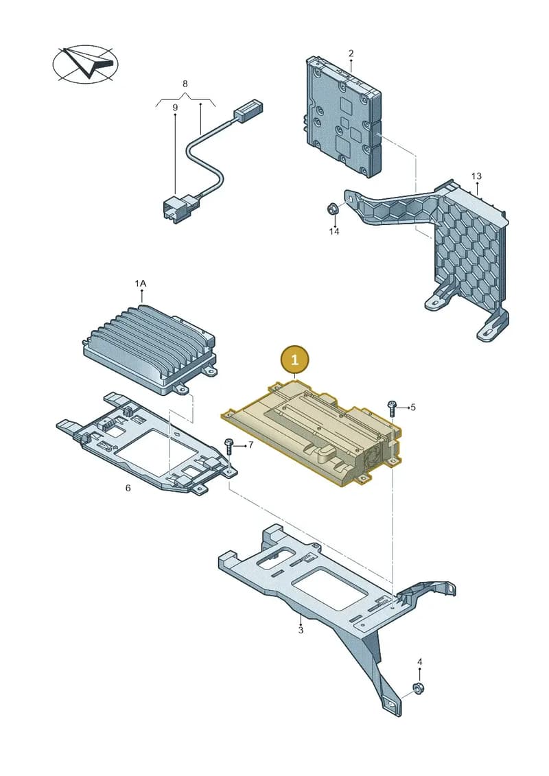 8W0035223A — Audi A4 (2015-2025) diagram 849035040, position 1