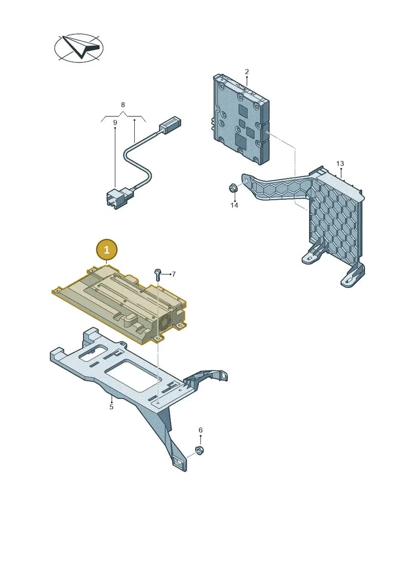 8W0035223B — Audi A4L 2.0 (2016-) diagram 849035400, position 1