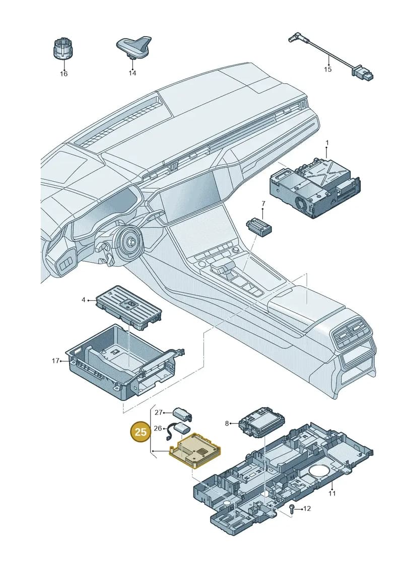 8W0035284C — Audi RS6 Avant (2019-2025) diagram 430035550, position 25