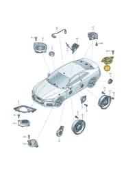 8W0035305 Audi Loudsp Box for Engine Sound Generation