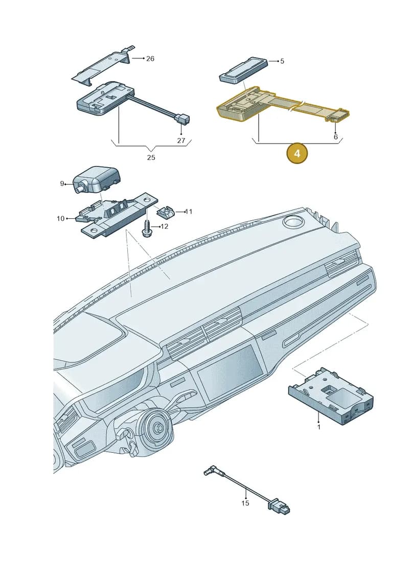 8W0035504B — Audi A8 (2017-2025) diagram 838035570, position 4