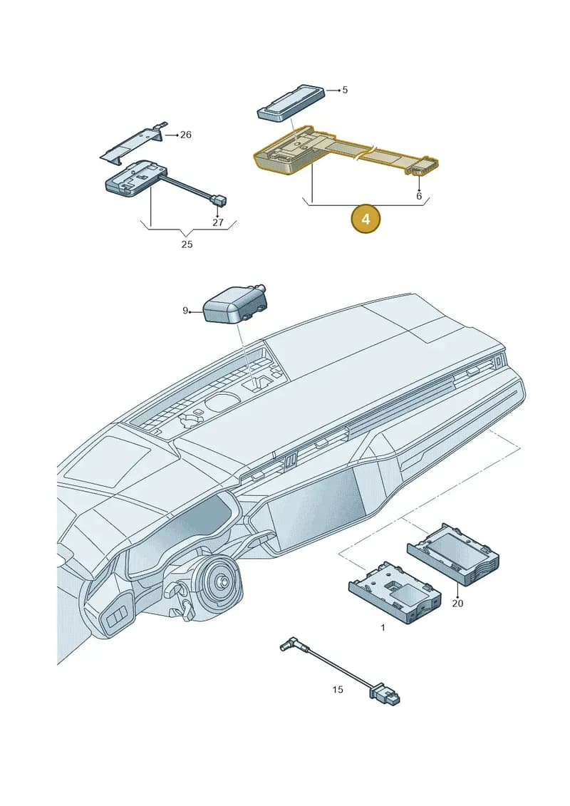8W0035504B — Audi A6 (2018-2025) diagram 435035570, position 4