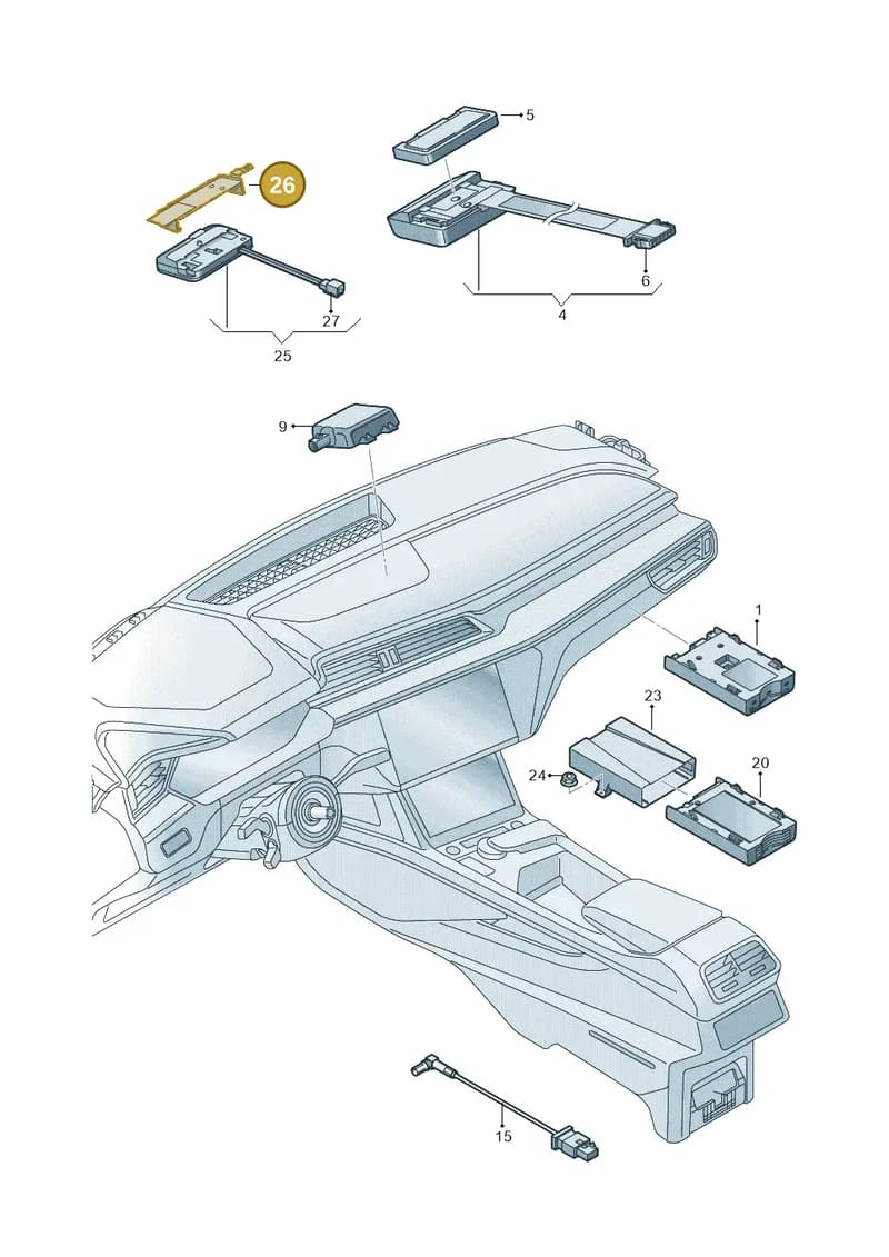 8W0035720B — Audi Q8 e-tron (2018-2025) diagram 586035570, position 26