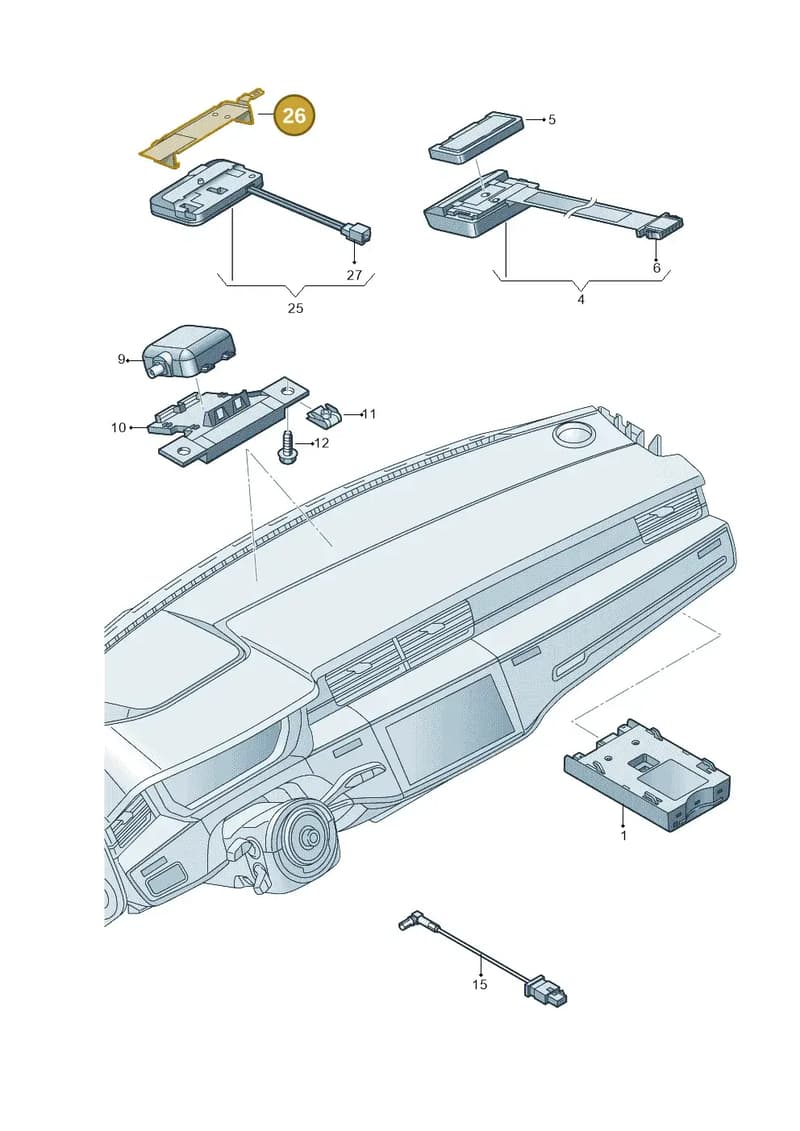 8W0035720B — Audi A8 (2017-2025) diagram 838035570, position 26