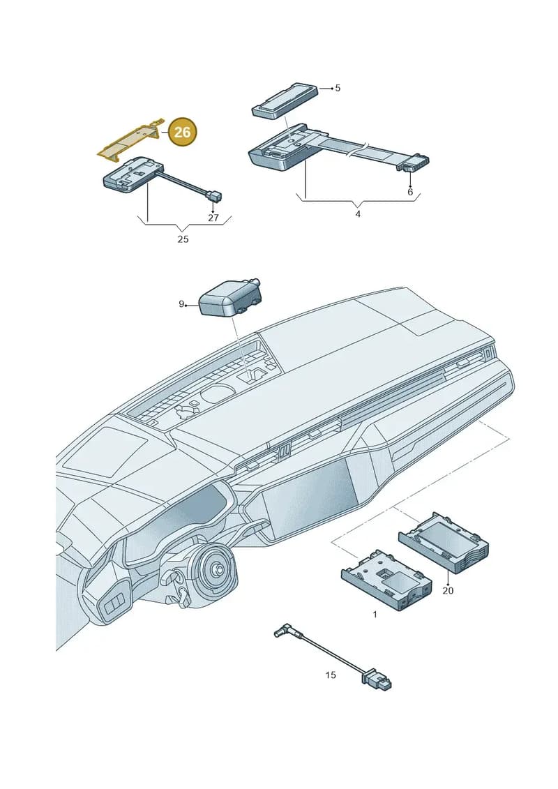 8W0035720B — Audi RS6 Avant (2019-2025) diagram 435035570, position 26